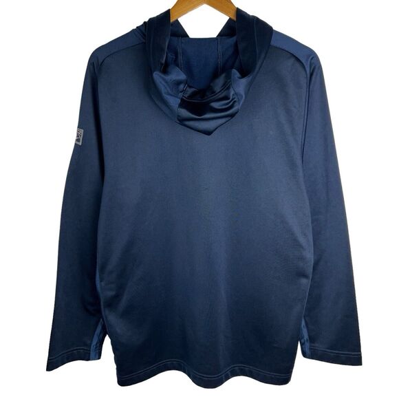 VTG Y2K Nike Mens M Center Middle Swoosh Basketball Hoodie Sweatshirt Travis - Picture 5 of 7